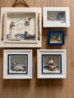 Strand schilderijtjes set, Ophalen of Verzenden, Gebruikt