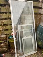 Glazen ruiten + voorzetramen - Gratis!, Doe-het-zelf en Verbouw, Glas en Ramen, Ophalen, Gevelraam of Ruit, Gebruikt, Minder dan 80 cm