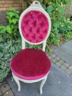 Zeer oude boudoir stoel, slaapkamer stoel rood fluweel