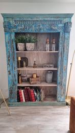 Unieke Indiase open wandkast, Ophalen, 25 tot 50 cm, 200 cm of meer