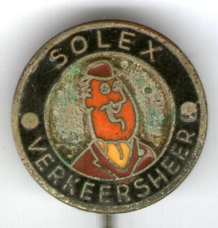 SOLEX verkeersheer koper rijwielen speldje ( G_183a ), Verzamelen, Speldjes, Pins en Buttons, Zo goed als nieuw, Speldje of Pin