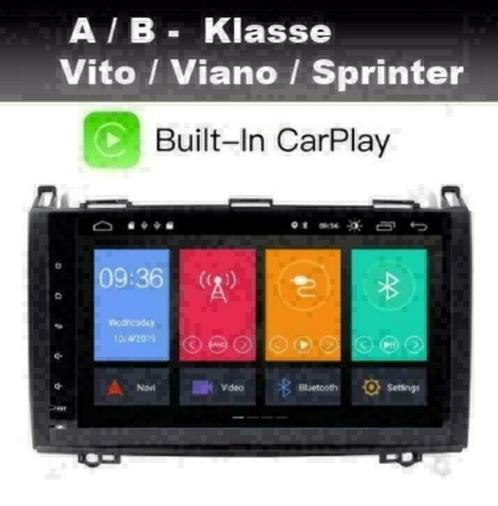 Mercedes A B Klasse Crafter radio navigatie android 10 wifi, Auto diversen, Autoradio's, Nieuw, Ophalen of Verzenden