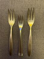 Drie vorkjes, Huis en Inrichting, Ophalen of Verzenden, Gebruikt, Rvs of Chroom, Los bestek