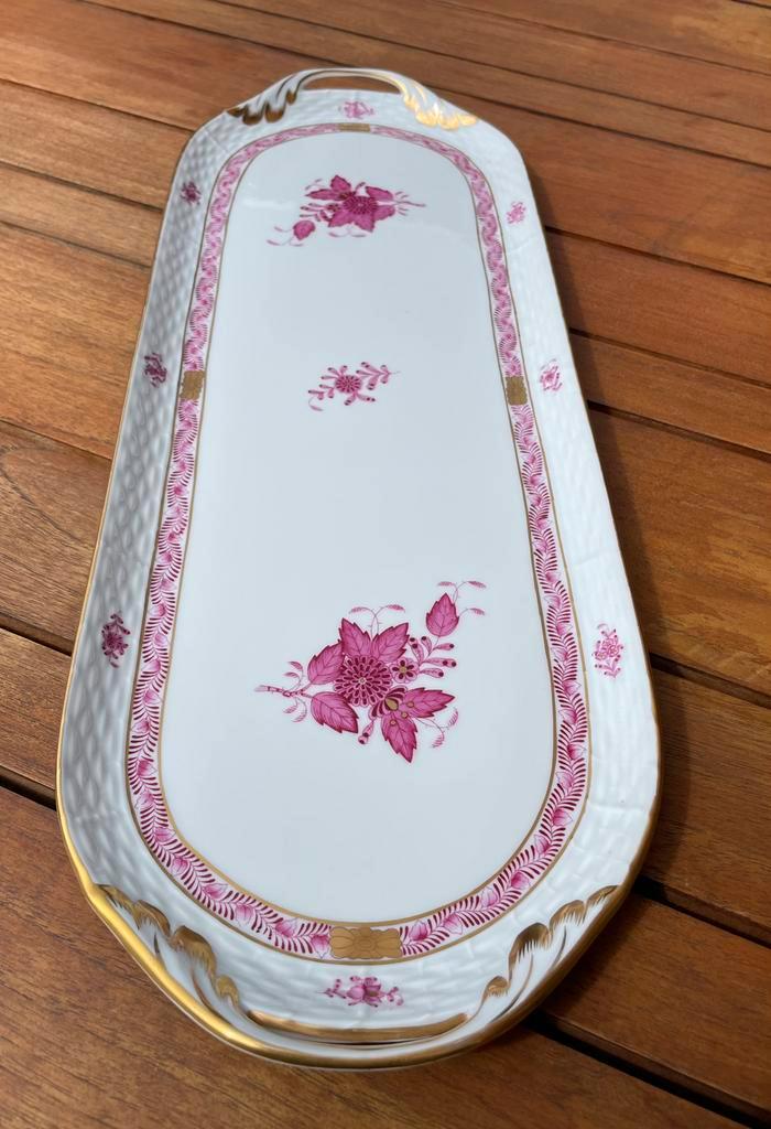 Herend porselein grote sandwich schaal / 435 AP, Antiek en Kunst, Antiek | Porselein, Verzenden