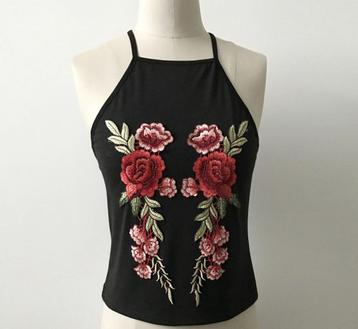 Dames bloemen top shirt rozen vrouwen zwarte witte grijze beschikbaar voor biedingen