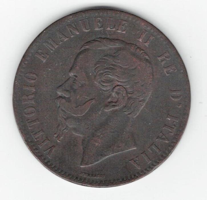 25-2001 Italie 10 centesimi 1867N, Postzegels en Munten, Munten | Europa | Niet-Euromunten, Losse munt, Italië, Verzenden