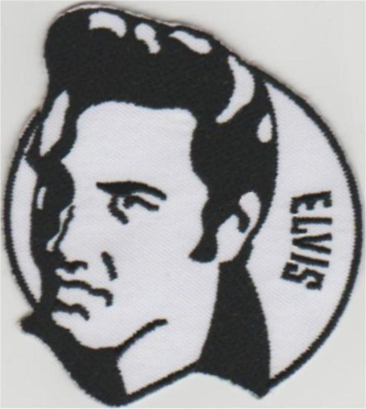 Elvis stoffen opstrijk patch embleem #4, Verzamelen, Muziek, Artiesten en Beroemdheden, Nieuw, Kleding, Verzenden