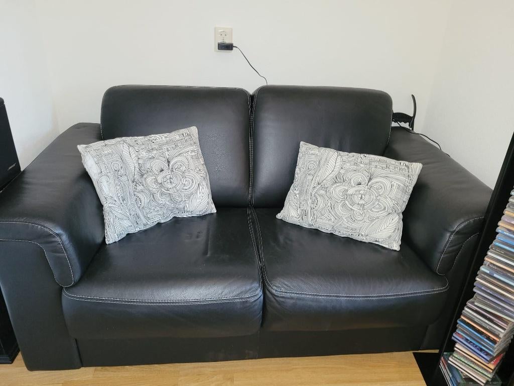 Bankstel, Huis en Inrichting, Ophalen, Tweepersoons, Zo goed als nieuw, Rechte bank