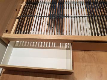 Ikea Malm bed 160cm, eik fineer - afbeelding 2