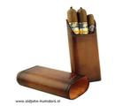 SK04VB ADORINI  SIGARENKOKER - VINTAGE ECHT LEER - BRUIN, Verzenden, Nieuw, Tabaksdoos of Verpakking