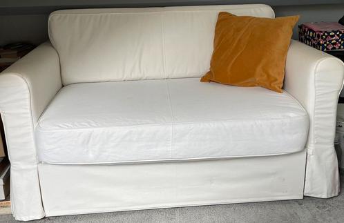 Slaapbank Ikea Hagalund 2 p., Huis en Inrichting, Slaapkamer | Slaapbanken, Zo goed als nieuw, 120 cm, 200 cm, Tweepersoons, Wit