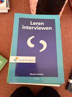 Marian Hulshof - Leren interviewen, Gelezen, Marian Hulshof, Sociale wetenschap, Ophalen of Verzenden