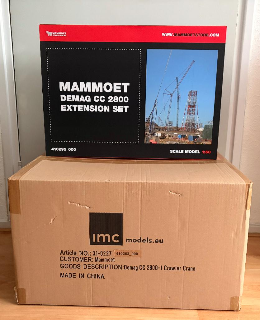 MAMMOET DEMAG CC 2800 MAMMOET + EXTENSION SET schaal 1:50, Ophalen of Verzenden, Nieuw, Auto's