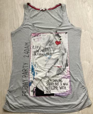 Grijze Tanktop met Print - Maat L van tally weijl beschikbaar voor biedingen
