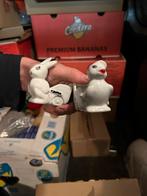 Konijntjes en Eendjes Nieuw - Eierdopjes, Overige materialen, Wit, Nieuw, Ophalen of Verzenden