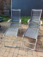 2 Dukdalf Ligstoelen - Verstelbaar, Tuin en Terras, Ophalen of Verzenden, Gebruikt, Aluminium, Verstelbaar