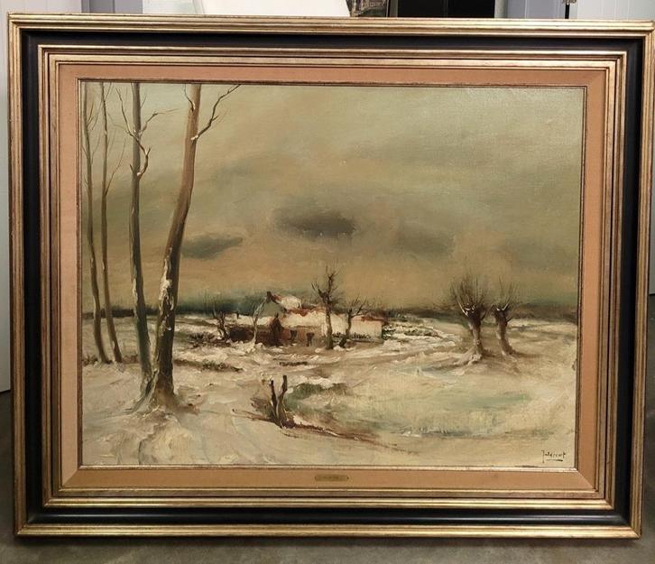 Juul DE CRT, winterlandshcap, Antiek en Kunst, Kunst | Schilderijen | Klassiek, Ophalen