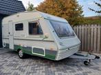 Nette caravan Delta fietsendrager, voortent, luifel, Schokbreker, Treinzit, Dwarsbed, Particulier
