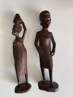 Afrikaanse beeldjes , per twee !, Antiek en Kunst, Kunst | Niet-Westerse kunst, Ophalen of Verzenden