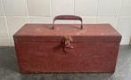 Industriele  Vintage Brocante  metalen Gereedschapskoffer, Ophalen of Verzenden