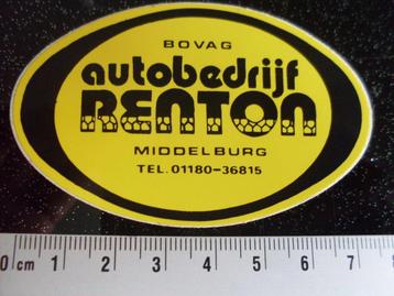 sticker bovag autobedrijf renton middelburg logo beschikbaar voor biedingen