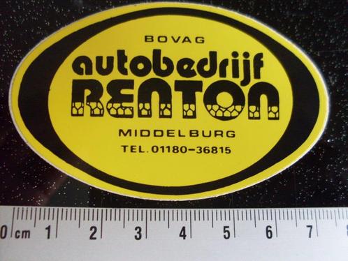 sticker bovag autobedrijf renton middelburg logo, Verzamelen, Stickers, Zo goed als nieuw, Bedrijf of Vereniging, Verzenden