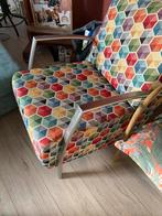 Luxe Fauteuil met Zilveren Leuningen, Huis en Inrichting, Fauteuils, Ophalen, Gebruikt, Minder dan 75 cm, Metaal