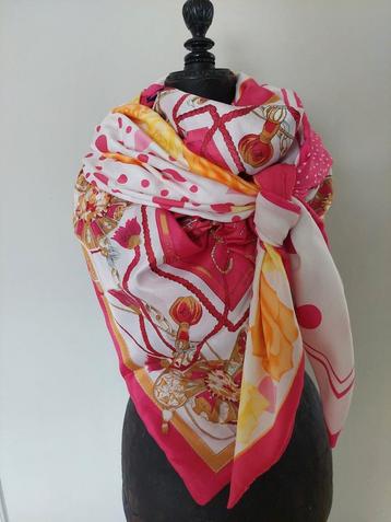 Shawl Omslagdoek Handmade Mucho style XL roze 🩷