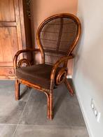 Leuke Retro Bamboe Stoel, Huis en Inrichting, Stoelen, Ophalen, Gebruikt, Bruin, Riet of Rotan
