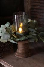 Set: Etagère met krans en windlicht, Www.jufbrocante.nl, Www.jufbrocante.nl, Nieuw, Ophalen of Verzenden