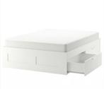Ikea Brimnes bed 160x200cm met Auping spiralen, Ophalen, Tweepersoons, 200 cm, 160 cm