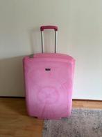 Roze carlton koffer met 2 wielen, Uitschuifbare handgreep, Gebruikt, Hard kunststof, 45 tot 55 cm