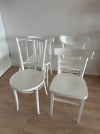 Eetkamerstoelen/ bistrostoelen / ton stoel, Huis en Inrichting, Ophalen, Wit, Zo goed als nieuw, Vier