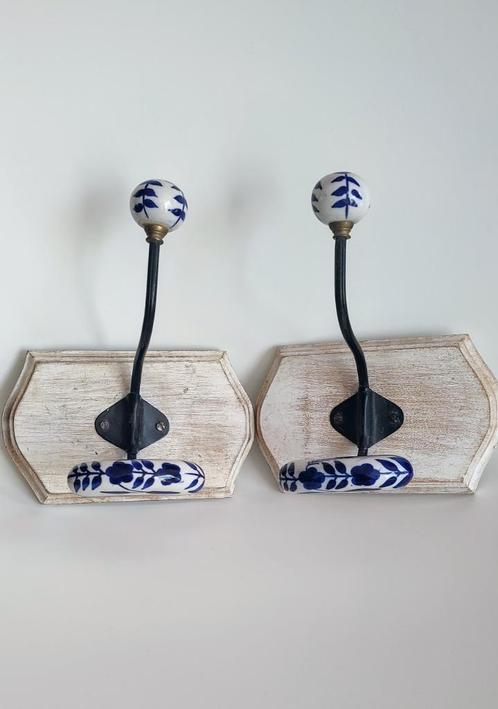 Frans brocante wandhaken, Huis en Inrichting, Woonaccessoires | Kapstokken, Zo goed als nieuw, Wandhaken, Minder dan 100 cm, Metaal