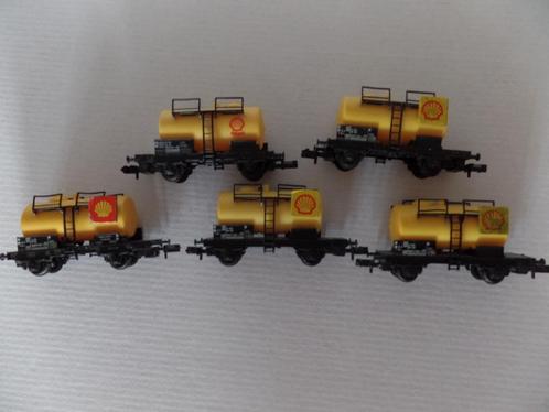 Fleischmann N-spoor Shell olietankwagens, Hobby en Vrije tijd, Modeltreinen | N-Spoor, Gebruikt, Wagon, Gelijkstroom of Wisselstroom