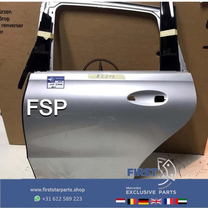 W247 B KLASSE 2019-2021 DEUR PORTIER LINKS ACHTER ZILVER GRI, Auto-onderdelen, Carrosserie en Plaatwerk, Deur, Mercedes-Benz, Achter