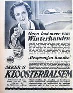 5 vintage advertenties reclames Akker 1938 balsem, Verzamelen, Merken en Reclamevoorwerpen, Verzenden, Gebruikt, Reclamebord
