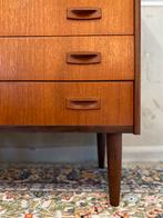Hanbjerg Møbelfabrik Ladekast Teak Vintage, 5 laden of meer, 100 tot 150 cm, Highboard midboard retro, 50 tot 100 cm