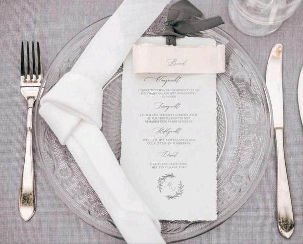 Glazen dinerborden huren, bruiloft decoratie, borden, Hobby en Vrije tijd, Feestartikelen | Verhuur, Nieuw, Geboorte of Huwelijk