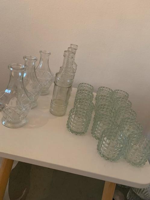 Waxinelichtjes en vaasjes.., Huis en Inrichting, Woonaccessoires | Kandelaars en Kaarsen, Minder dan 25 cm, Overige materialen