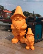 DK Design kabouter fluor groot en klein oranje, Tuin en Terras, Tuinbeelden, Ophalen of Verzenden, Nieuw, Kunststof, Tuinkabouter
