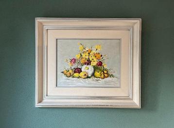 Schilderij bloemen in een mooie lijst. beschikbaar voor biedingen