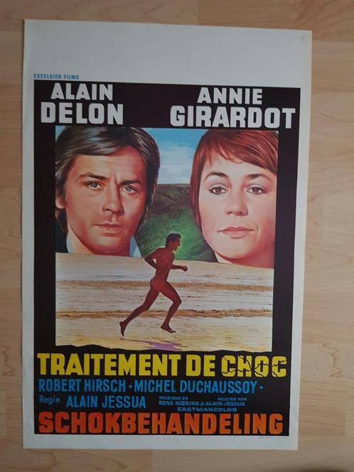 filmposter Alain Delon Traitement de choc 1973 filmaffiche, Verzamelen, Posters, Zo goed als nieuw, Film en Tv, A1 t/m A3, Rechthoekig Staand
