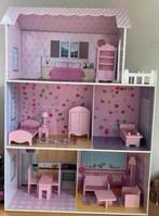 Houten Poppenhuis met Meubels, Ophalen, Gebruikt, Poppenhuis