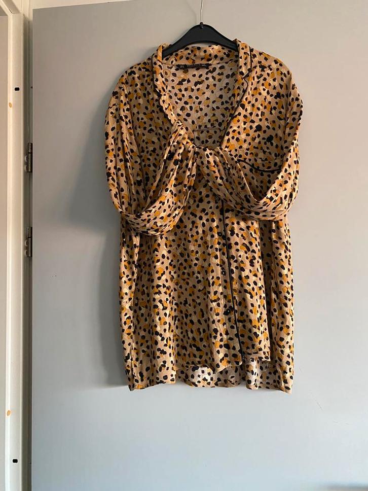 Zara blouse met knoopjes, Kleding | Dames, Blouses en Tunieken, Zo goed als nieuw, Beige, Ophalen of Verzenden