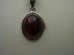KETTING MET HANGER CARNEOOL., Sieraden, Tassen en Uiterlijk, Antieke sieraden, Verzenden, Zilver, Ketting, Met edelsteen