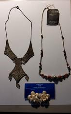 Zilver uit Indonesië, zilveren oorbellen, halsketting 2 x., Ophalen of Verzenden, Zilver