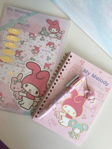 Sanrio my Melody ( hello kitty ) postpapier en notitieboekje