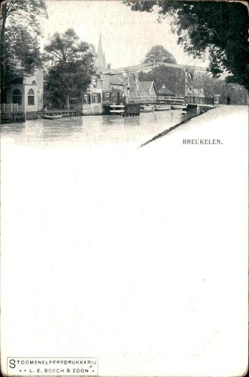 Breukelen zeer oude kaart 1899 stoomsnelpersdrukkerij Bosch beschikbaar voor biedingen