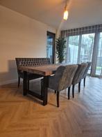 Eetkamer stoelen en bank, Huis en Inrichting, Complete eetkamers, Ophalen, Gebruikt, Landelijk, 4 tot 6 stoelen